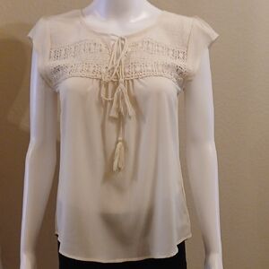 Chic Cream Lace Blouse for Women